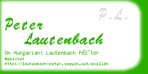 peter lautenbach business card